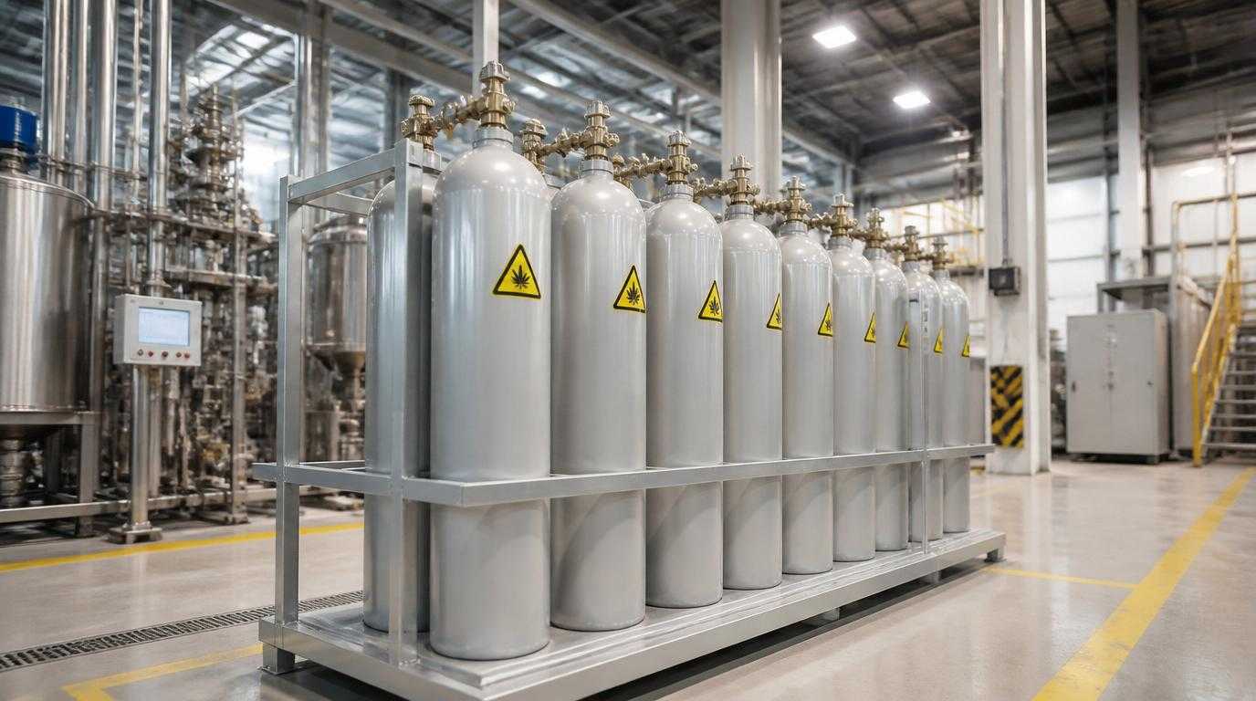 Ilustrasi Pengadaan pasokan untuk pabrik kimia menggunakan Tabung Ammonia Karawang Pelita Buana