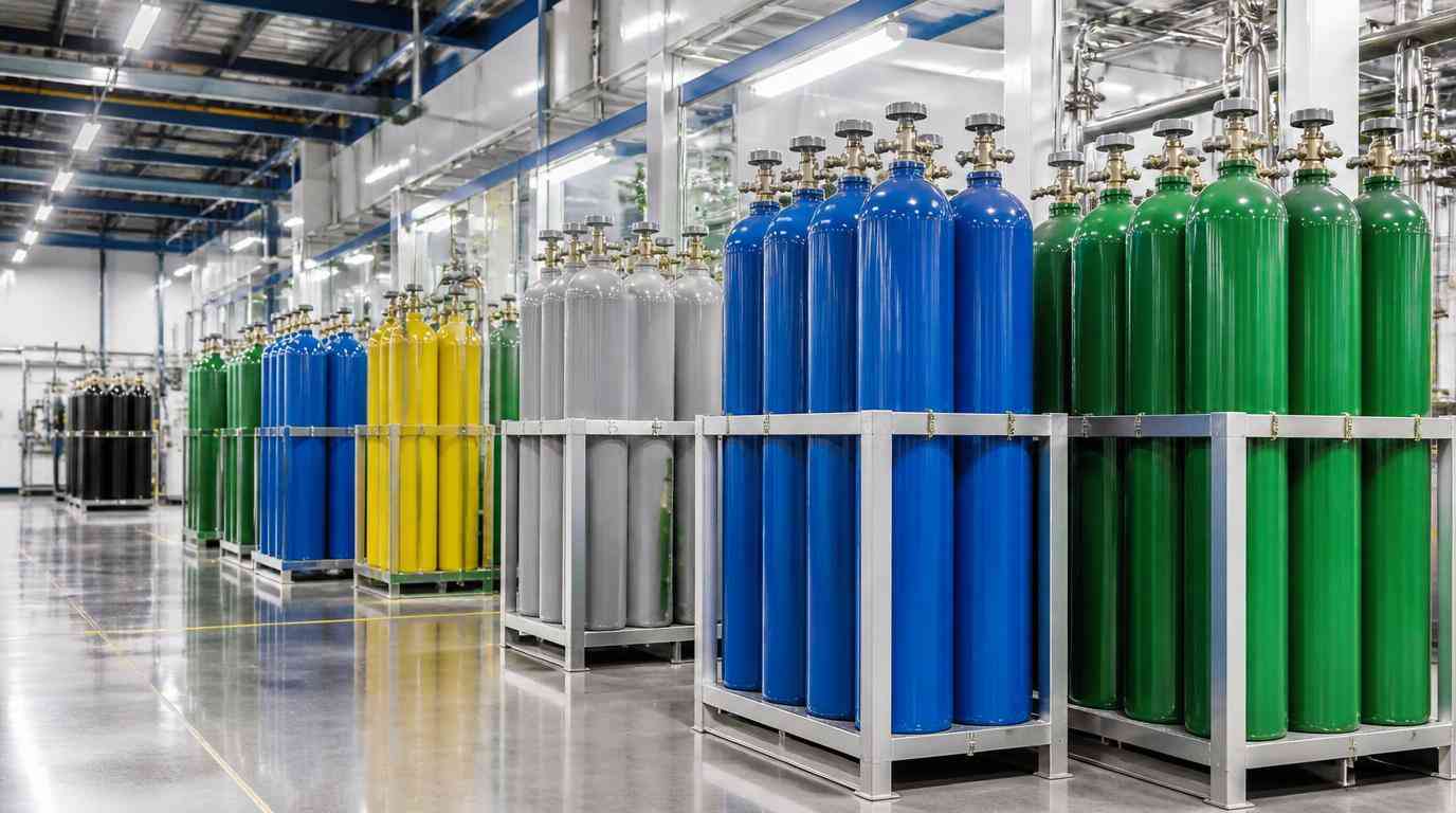 Ilustrasi Pengadaan gas teknis murni untuk operasional manufaktur menggunakan layanan Gas Industri Subang Pelita Buana