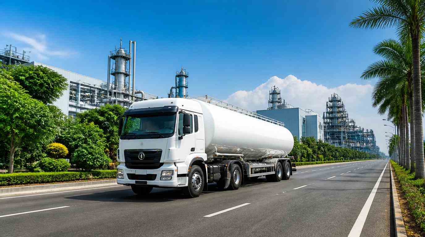 Ilustrasi Pengiriman tabung oksigen klinis yang aman oleh supplier gas medis Subang ke rumah sakit